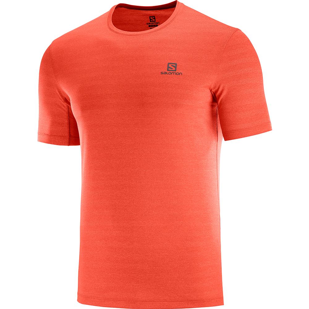 T-Shirts Salomon Homme Rouge Orange - Salomon XA M - France (1842-YHIDP)